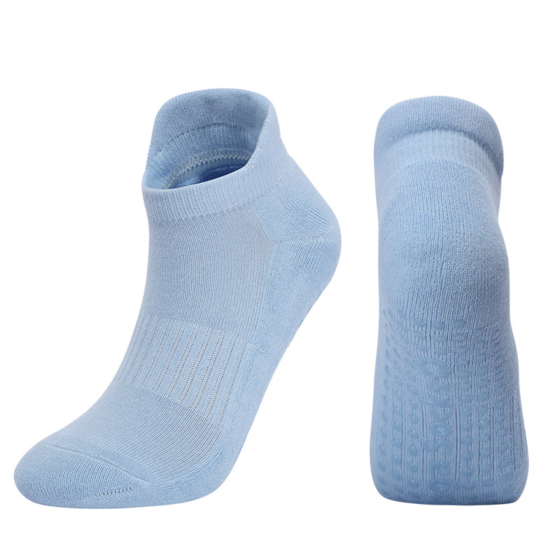 【Yoga Socks】D9浅蓝-女士毛圈圆头瑜伽普拉提运动袜