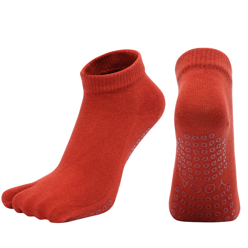 【Yoga Socks】X1中国红-女士二指瑜伽普拉提运动袜