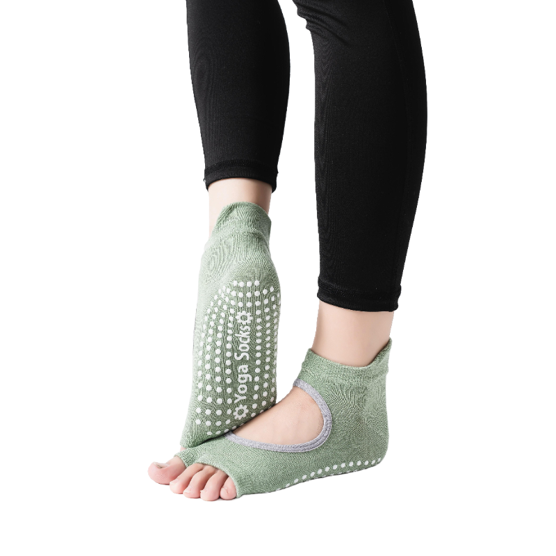 【Yoga Socks】J5绿色-女士二指瑜伽普拉提运动袜