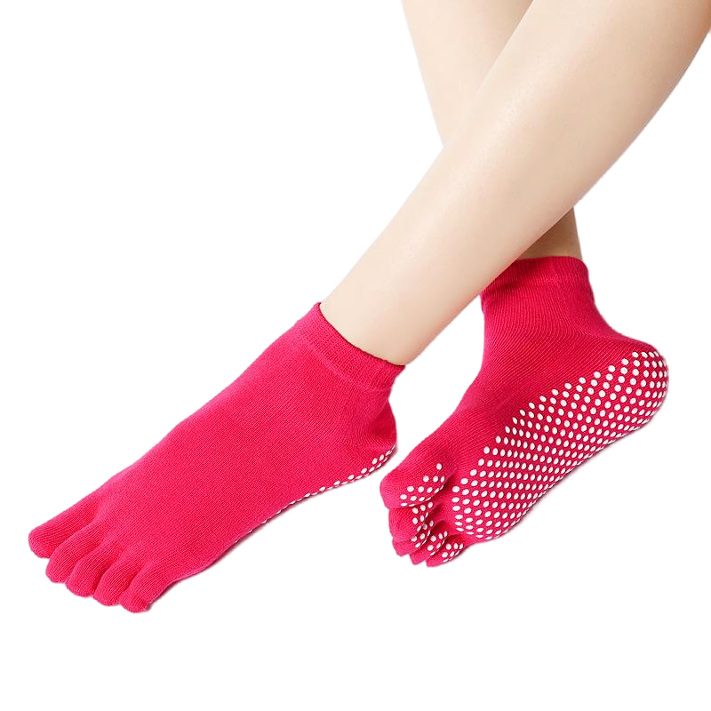 【Yoga Socks】G1玫红-女士五指瑜伽普拉提运动袜