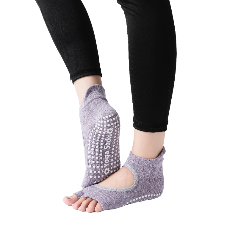 【Yoga Socks】J5紫色-女士二指瑜伽普拉提运动袜