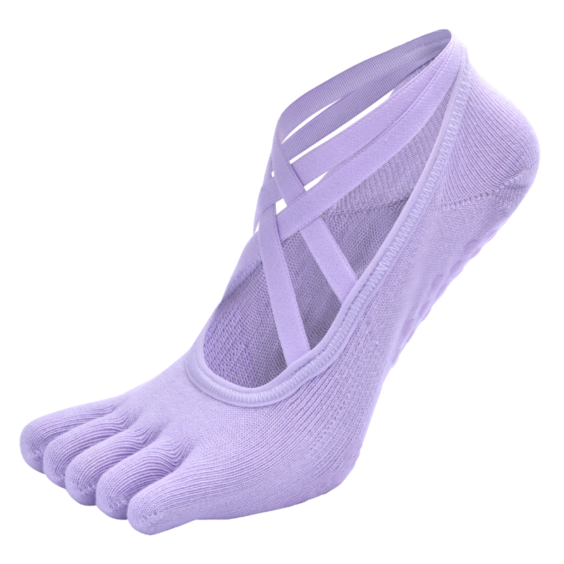 【Yoga Socks】W9浅紫-女士五指瑜伽普拉提运动袜