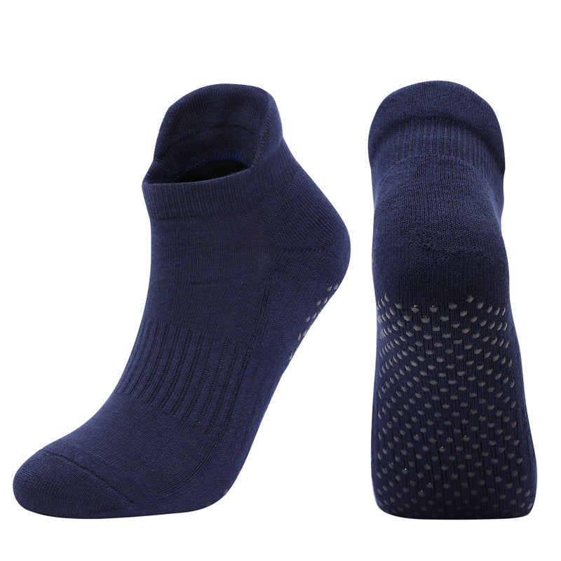 【Yoga Socks】D1藏青-女士毛圈圆头瑜伽普拉提运动袜