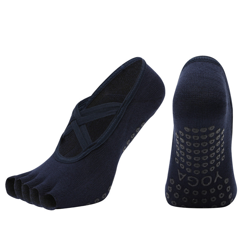 【Yoga Socks】T2藏青-女士半趾瑜伽普拉提运动袜