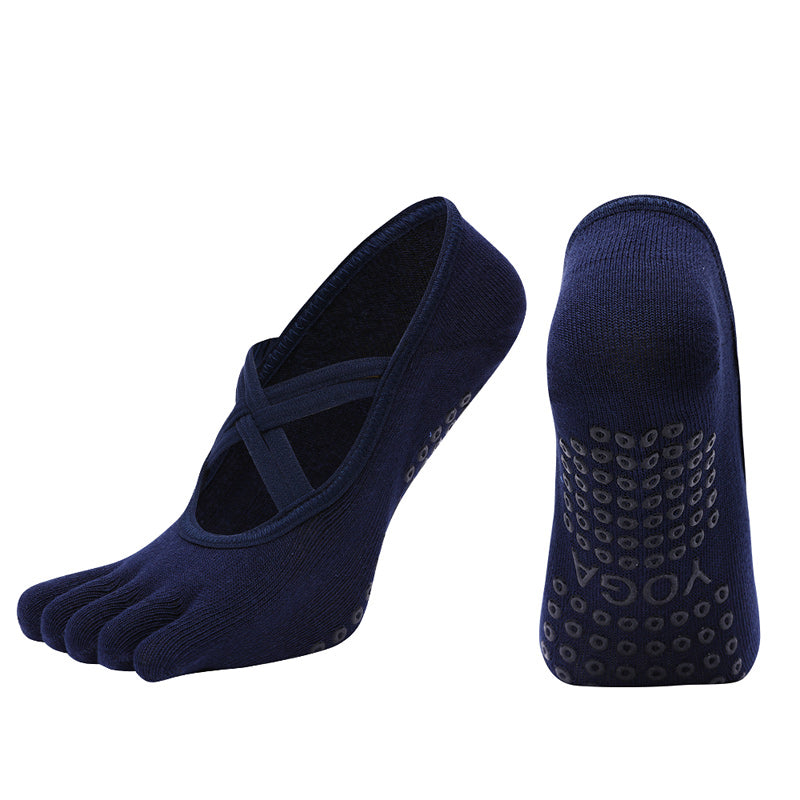 【Yoga Socks】W2藏青-女士五指瑜伽普拉提运动袜
