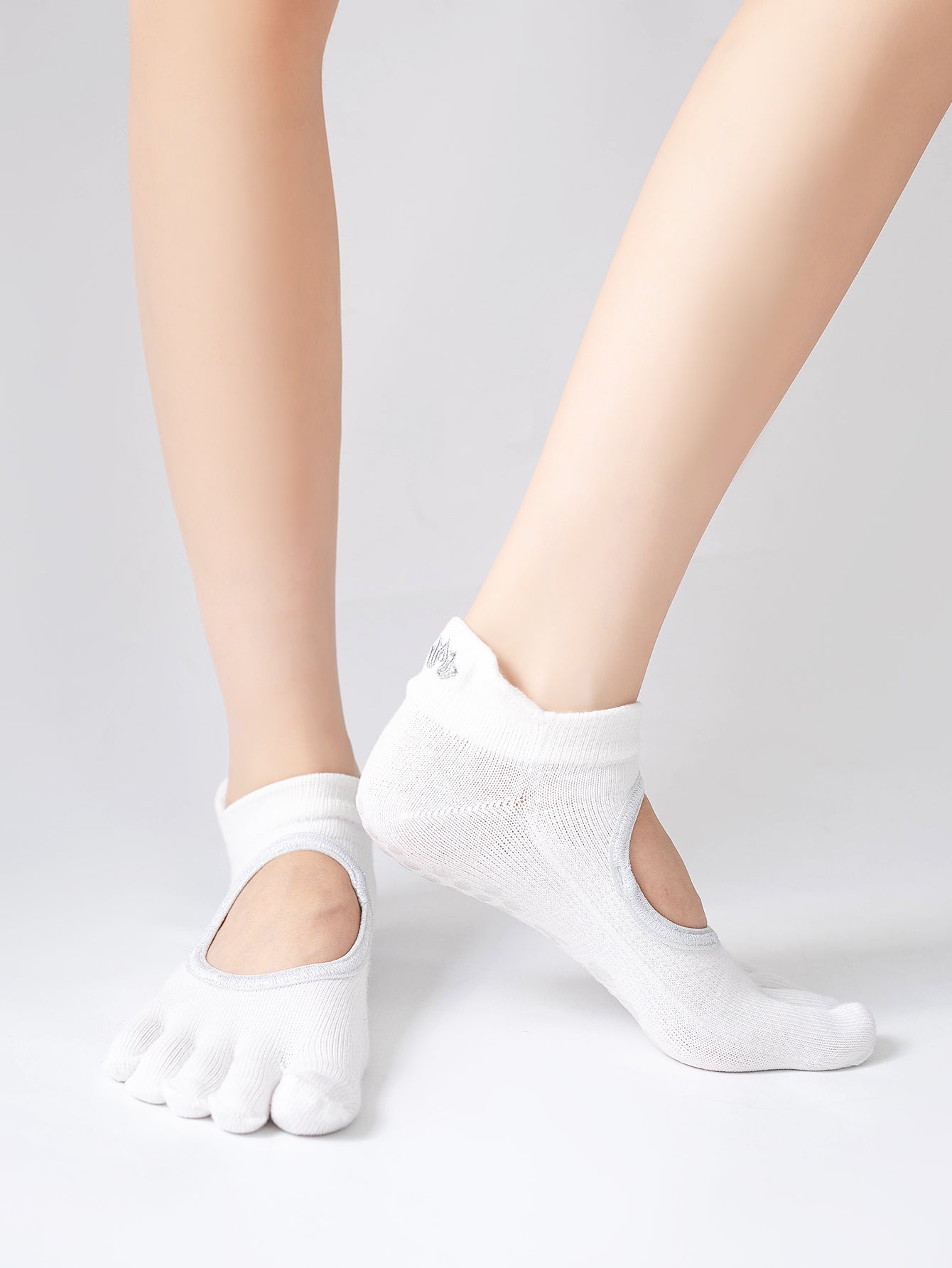 【Yoga Socks】V3白银-女士五指瑜伽普拉提运动袜