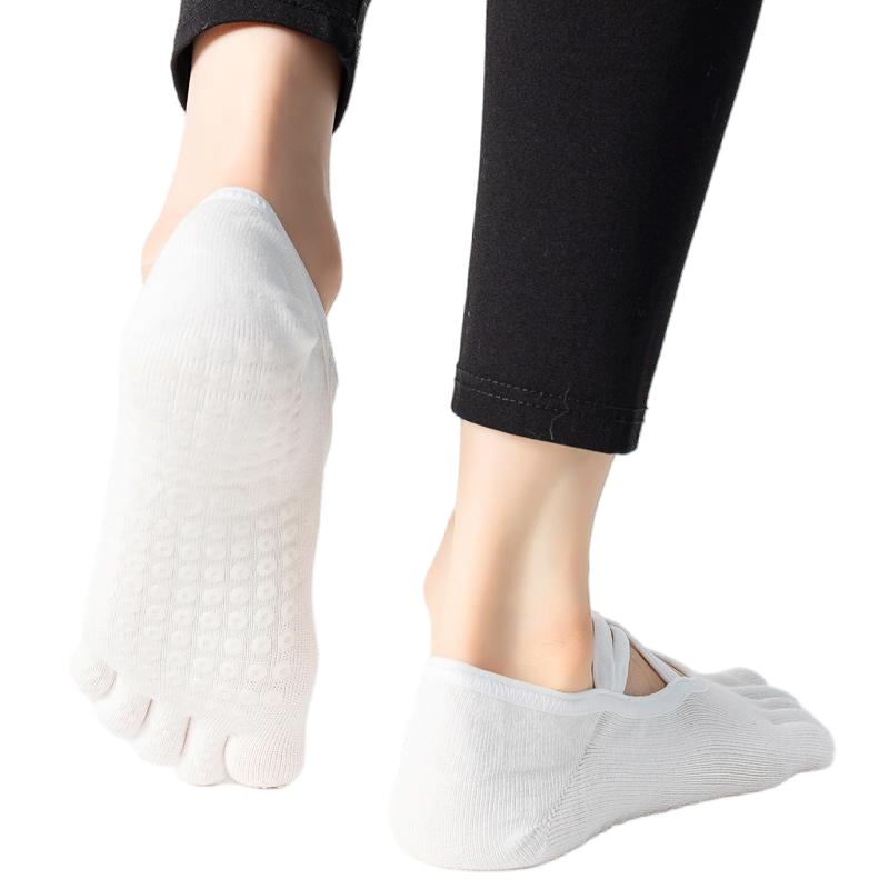 【Yoga Socks】W2白色-女士五指瑜伽普拉提运动袜