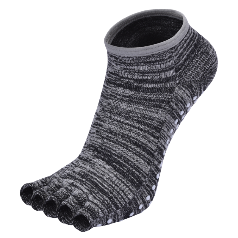 【Yoga Socks】U7灰黑-女士半趾瑜伽普拉提运动袜