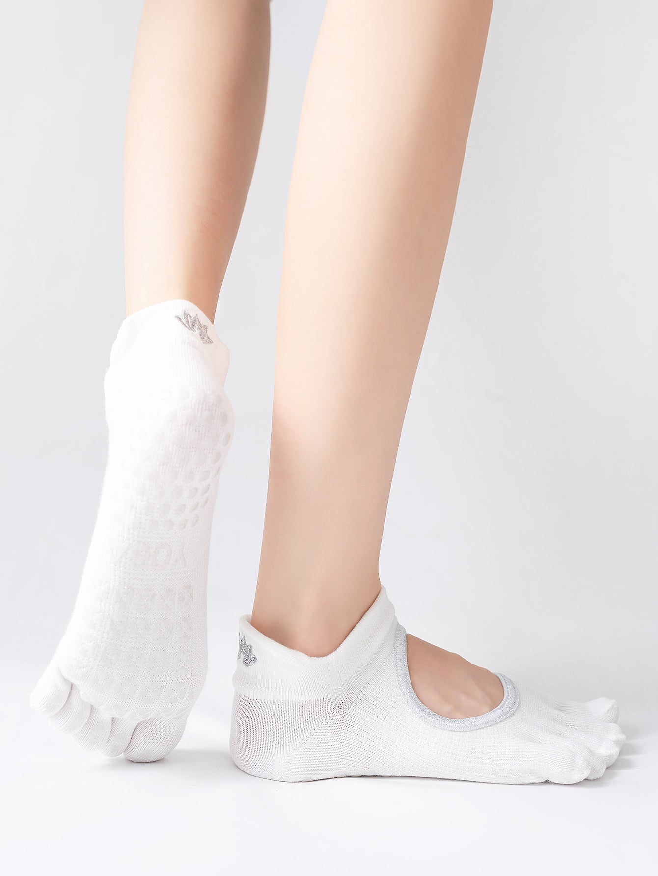 【Yoga Socks】V3白银-女士五指瑜伽普拉提运动袜