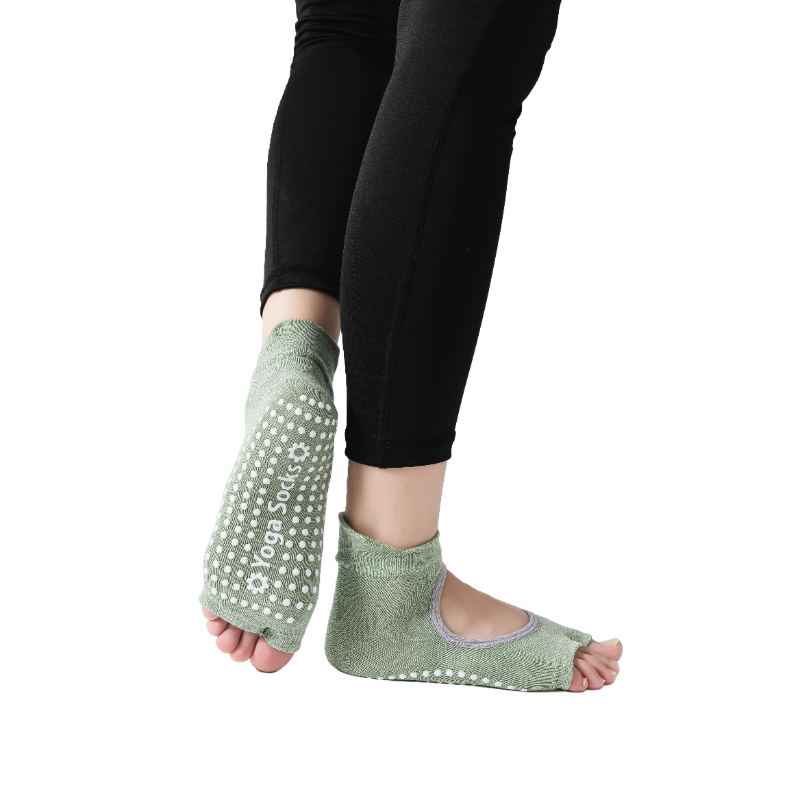 【Yoga Socks】J5绿色-女士二指瑜伽普拉提运动袜