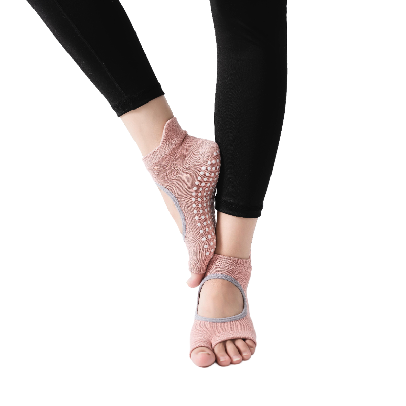 【Yoga Socks】J5粉色-女士二指瑜伽普拉提运动袜