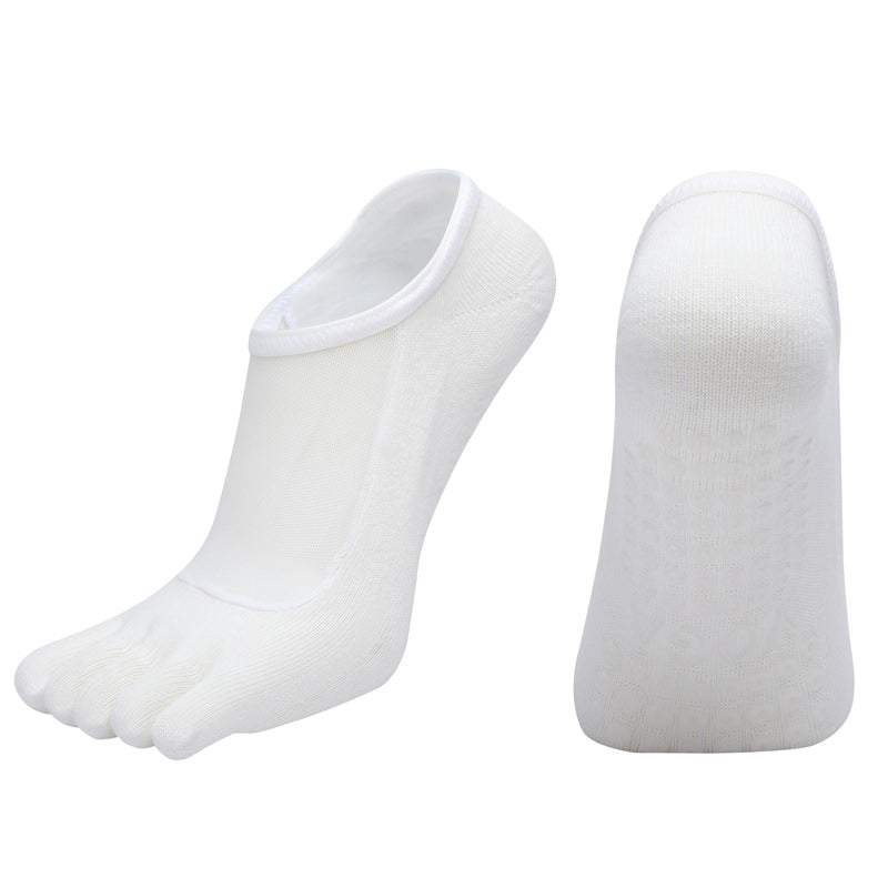 【Yoga Socks】W5白色-女士网纱五指瑜伽普拉提运动袜