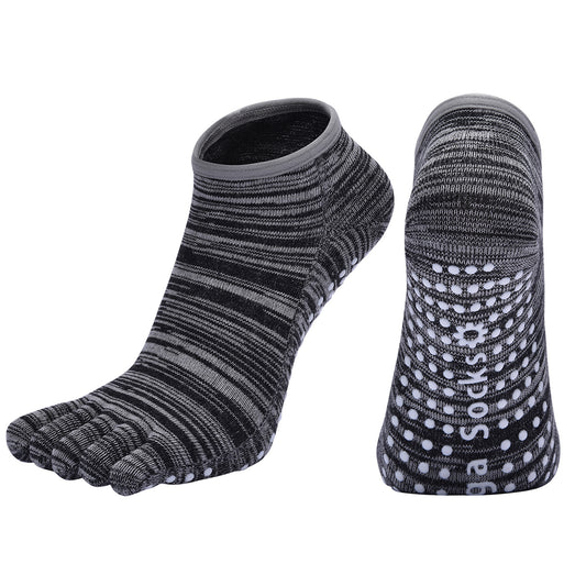 【Yoga Socks】G7灰黑-女士段色五指瑜伽普拉提运动袜