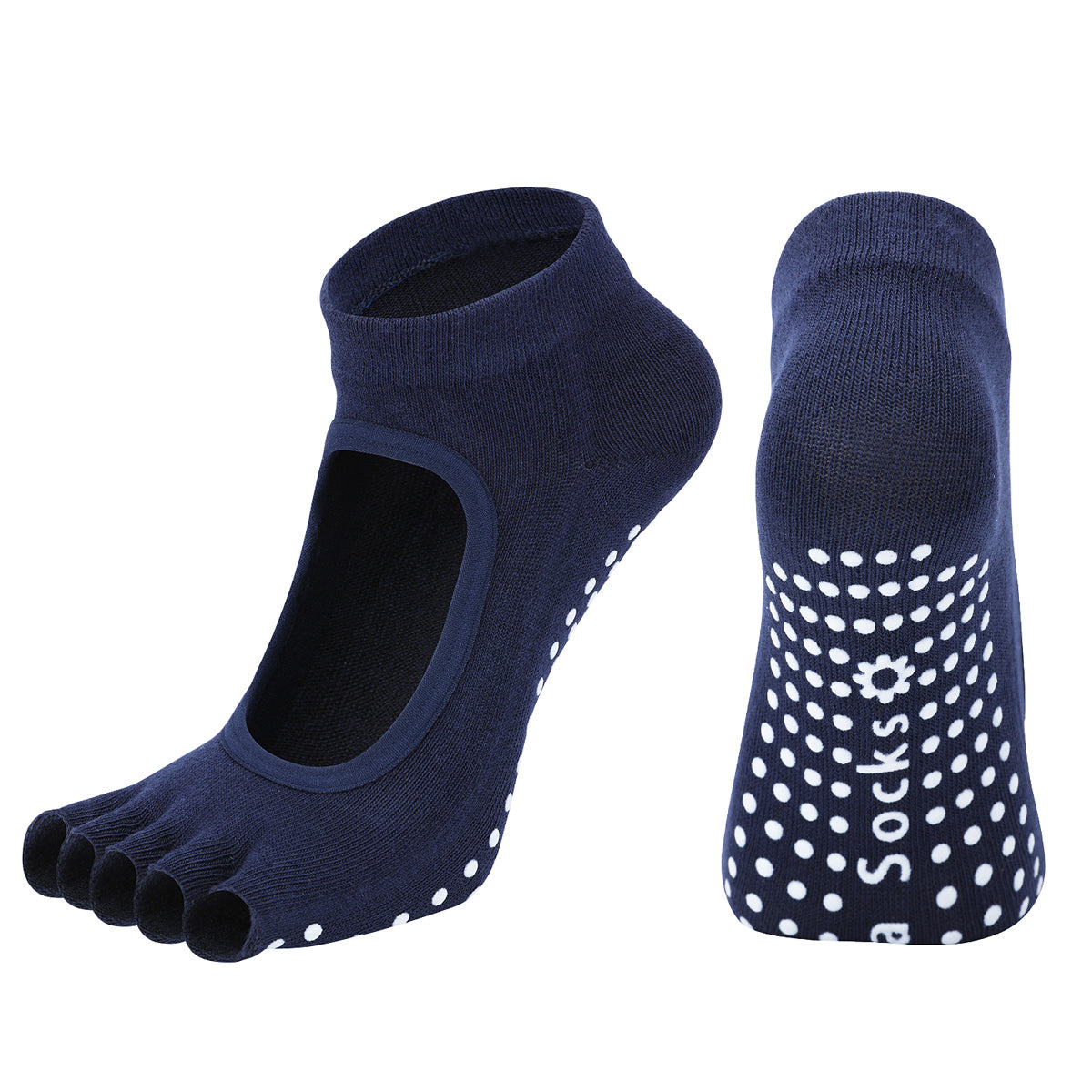 【Yoga Socks】F6藏青-女士半趾瑜伽普拉提运动袜