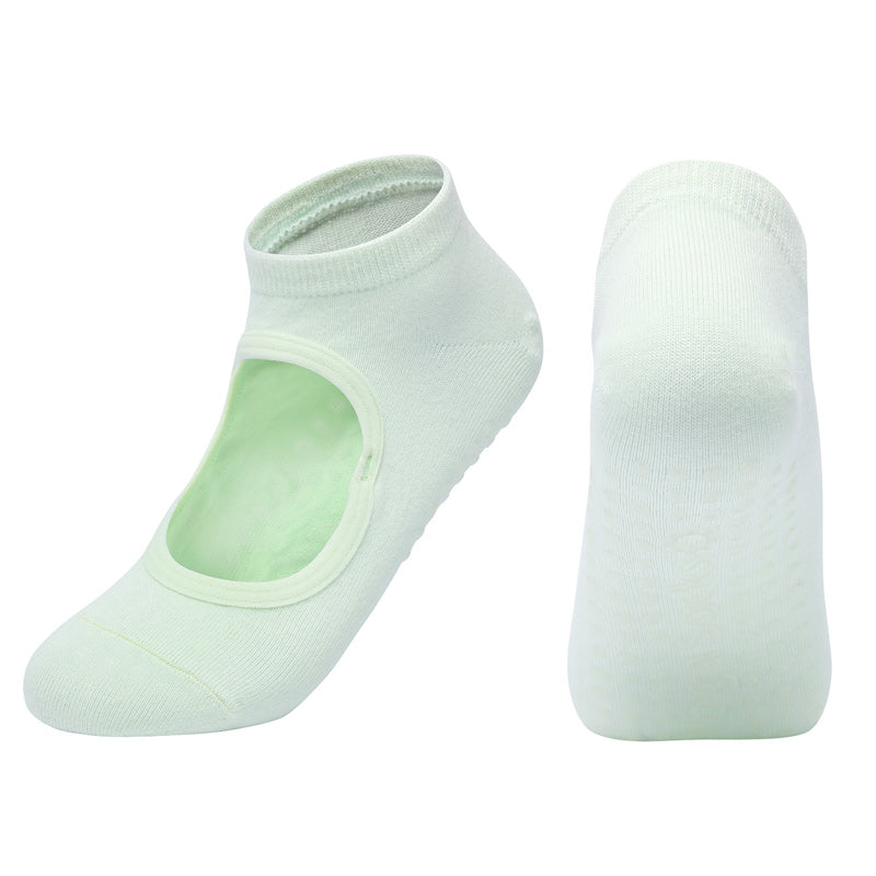 【Yoga Socks】K1碧绿-女士圆头瑜伽普拉提运动袜