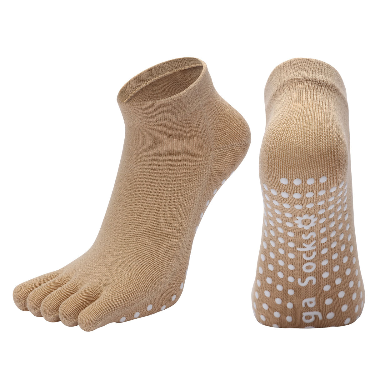 【Yoga Socks】G6米色-女士五指瑜伽普拉提运动袜