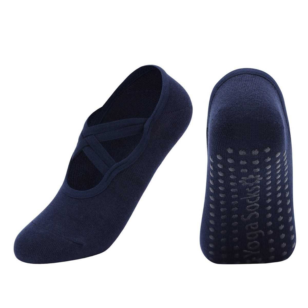 【Yoga Socks】H7藏青-女士圆头瑜伽普拉提运动袜