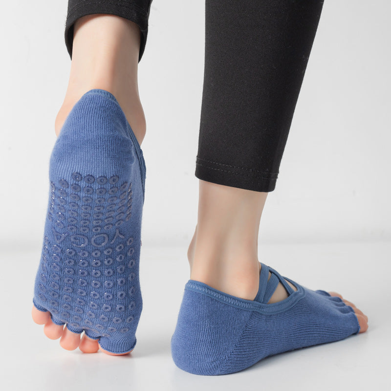 【Yoga Socks】T2深蓝-女士半趾瑜伽普拉提运动袜