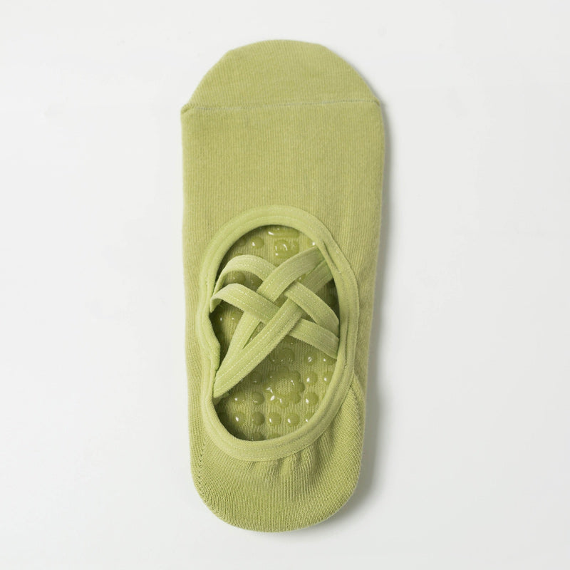 【Yoga Socks】H7绿色-女士圆头瑜伽普拉提运动袜