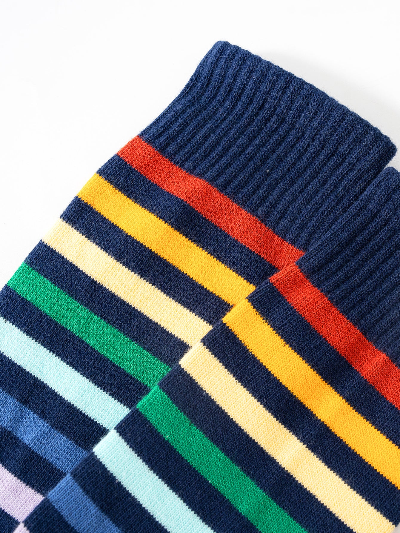 【Yoga Socks】N1藏青-女士彩虹圆头瑜伽普拉提运动袜