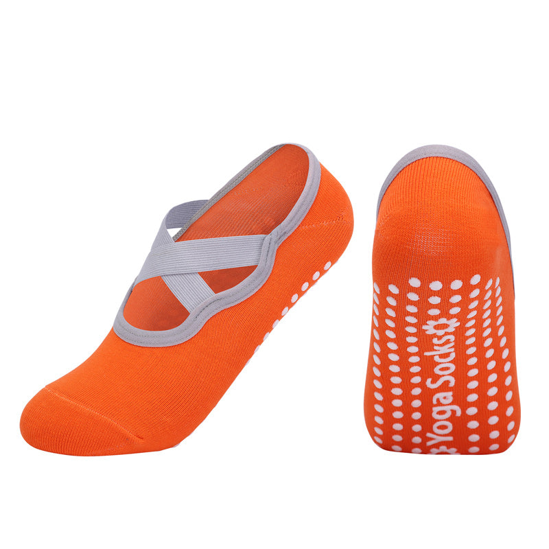 【Yoga Socks】H2爱马仕橙-女士圆头瑜伽普拉提运动袜