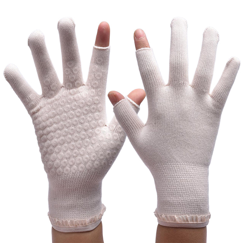 【Sport Gloves】C2米色-女士花边露二指健身运动手套