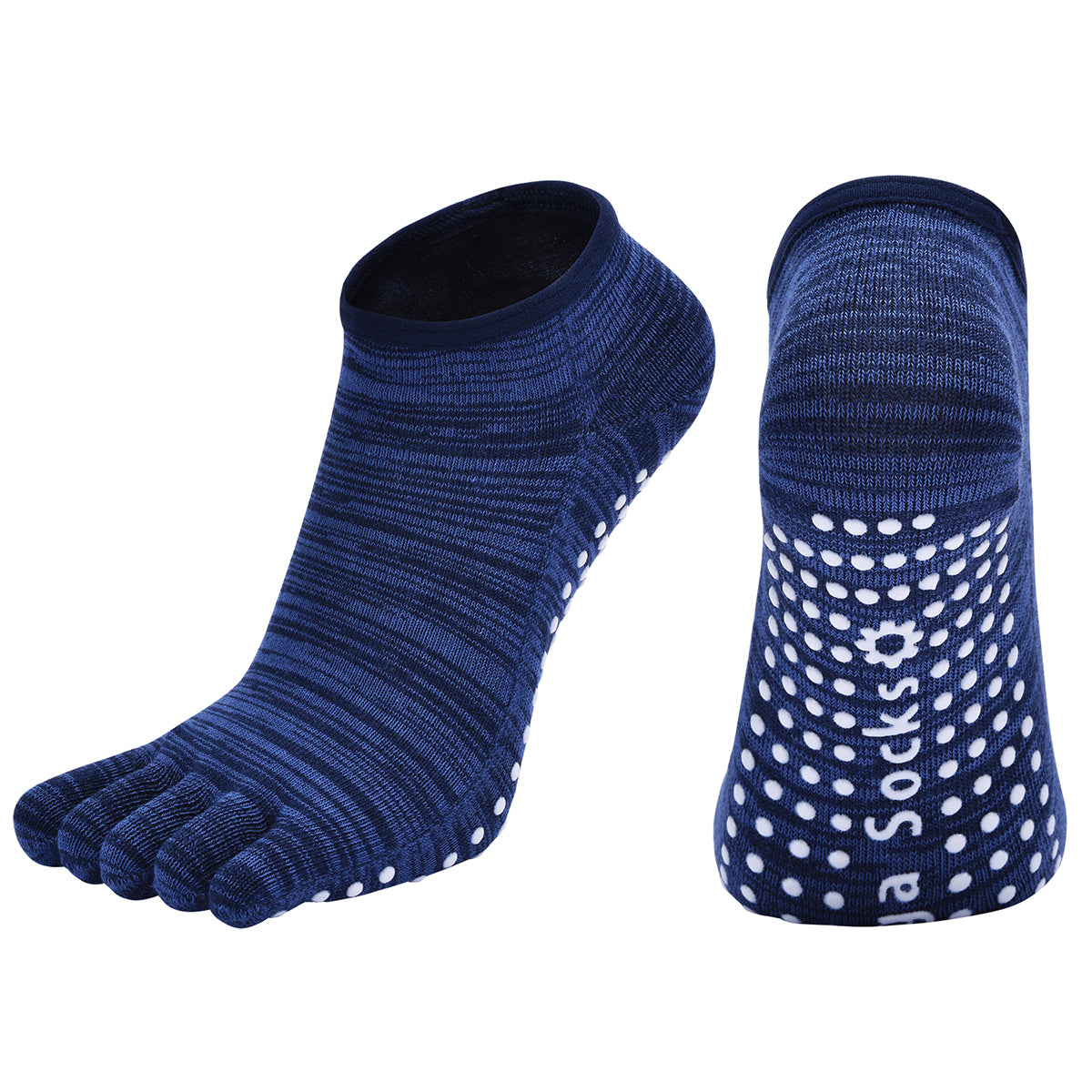 【Yoga Socks】G7青蓝-女士段色五指瑜伽普拉提运动袜