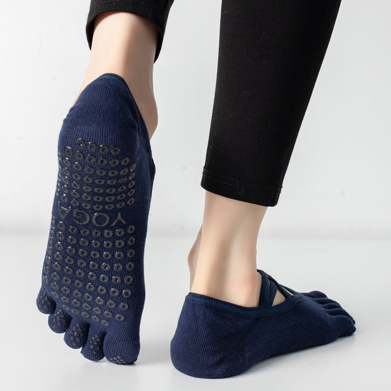【Yoga Socks】W2藏青-女士五指瑜伽普拉提运动袜