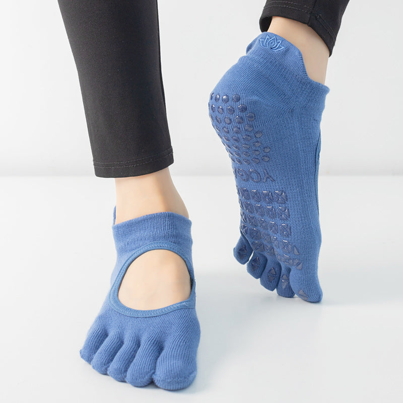 【Yoga Socks】V1深蓝-女士五指瑜伽普拉提运动袜