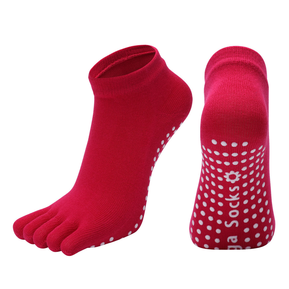 【Yoga Socks】G6玫红-女士五指瑜伽普拉提运动袜
