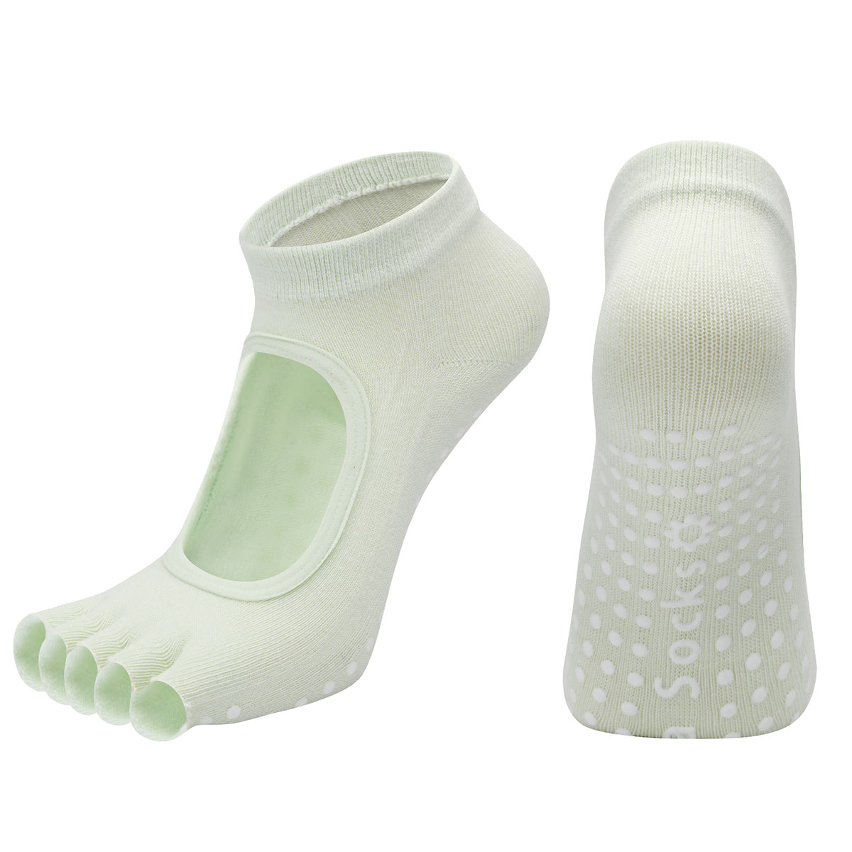 【Yoga Socks】F6碧绿-女士半趾瑜伽普拉提运动袜