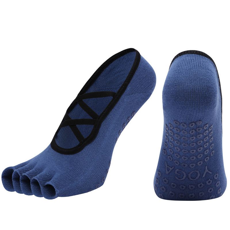 【Yoga Socks】T3深蓝-女士半趾瑜伽普拉提运动袜