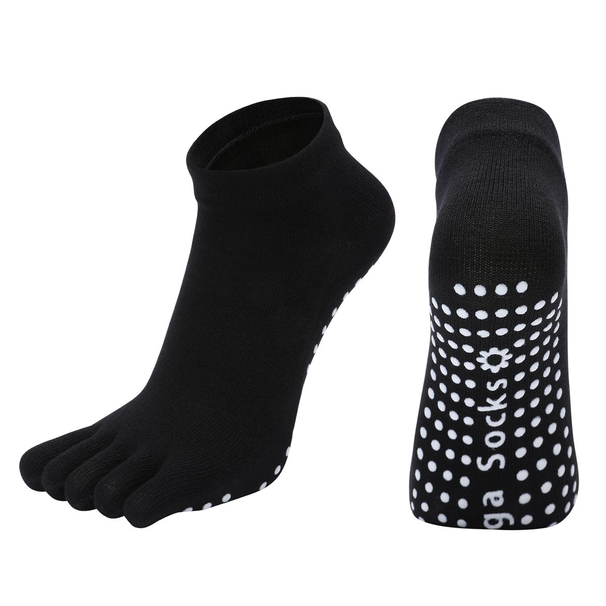 【Yoga Socks】G6黑色-女士五指瑜伽普拉提运动袜