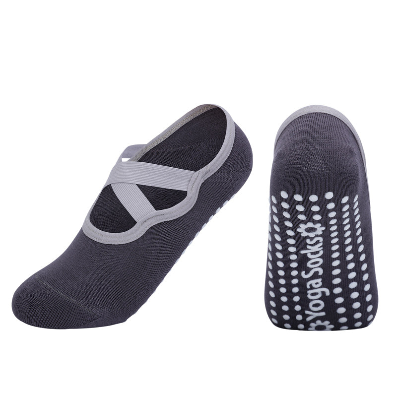【Yoga Socks】H2碳灰-女士圆头瑜伽普拉提运动袜