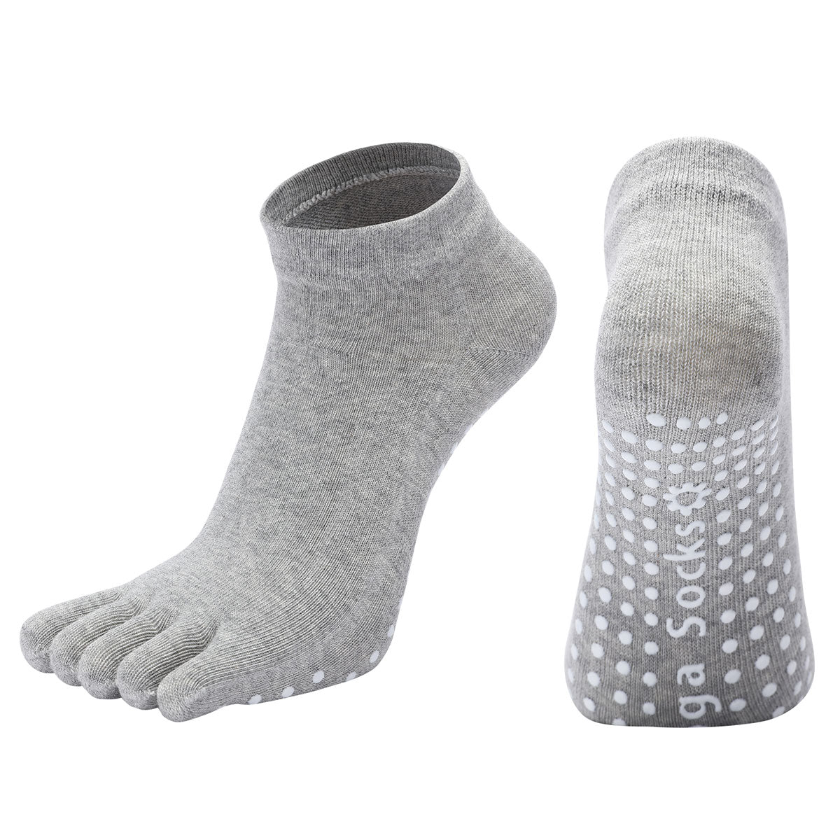 【Yoga Socks】G6浅麻灰-女士五指瑜伽普拉提运动袜