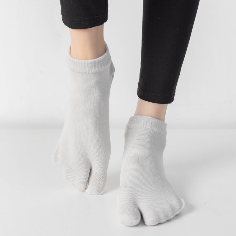 【Yoga Socks】X2浅灰-女士二指瑜伽普拉提运动袜