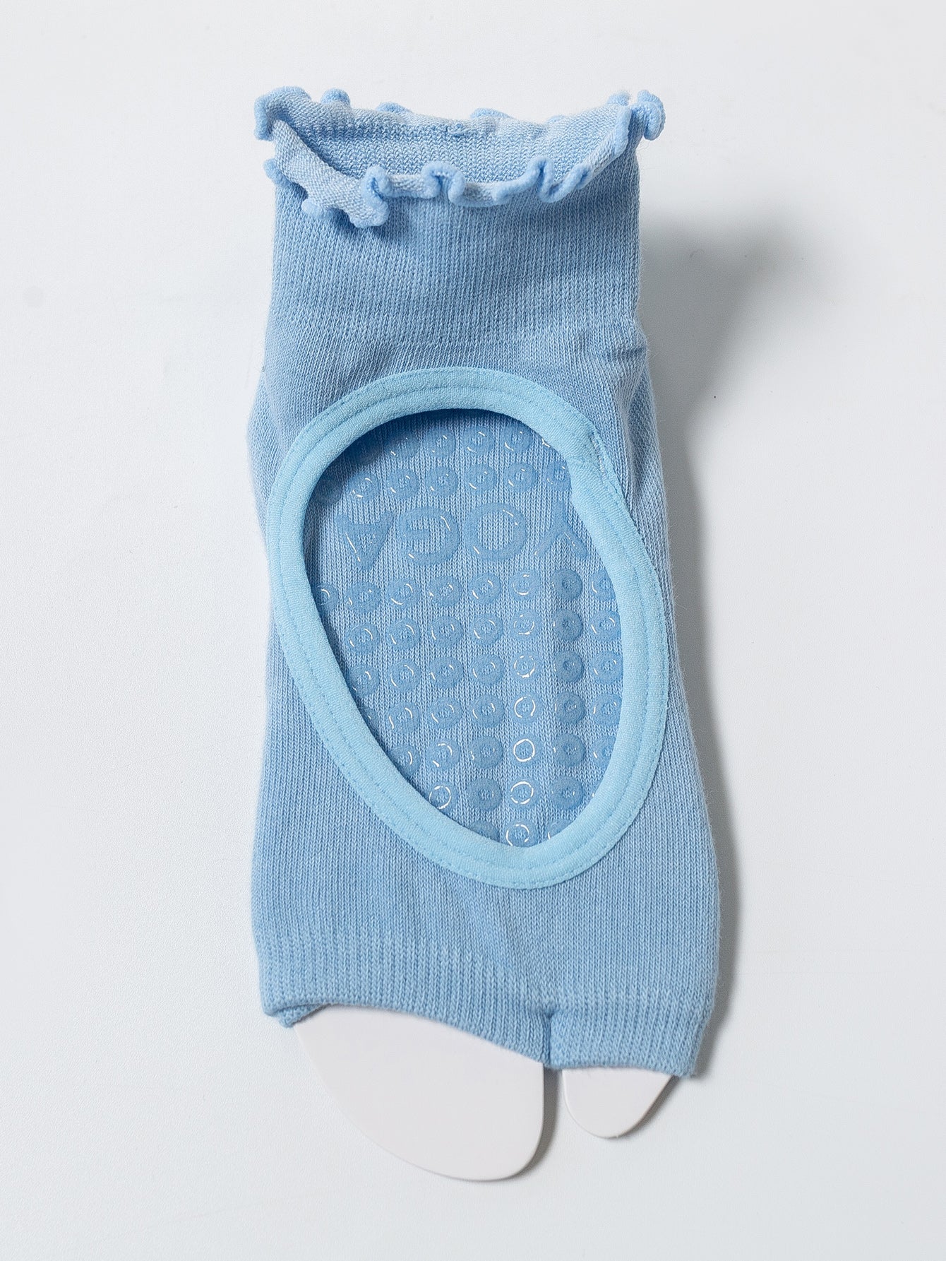 【Yoga Socks】O3浅蓝-女士木耳边二指瑜伽普拉提运动袜