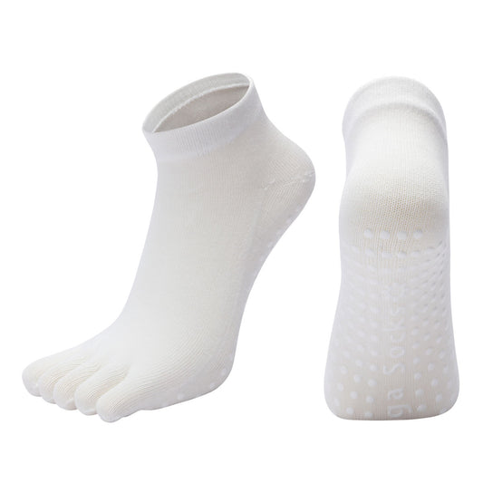 【Yoga Socks】G6白色-女士五指瑜伽普拉提运动袜