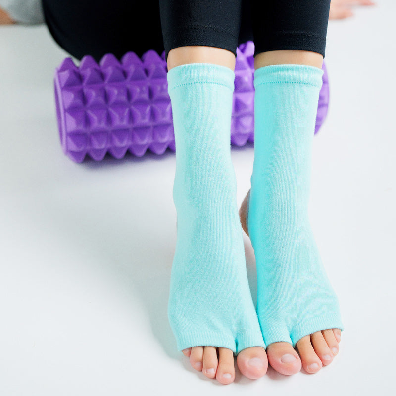 【Yoga Socks】J6翠绿-女士长筒二指瑜伽普拉提运动袜