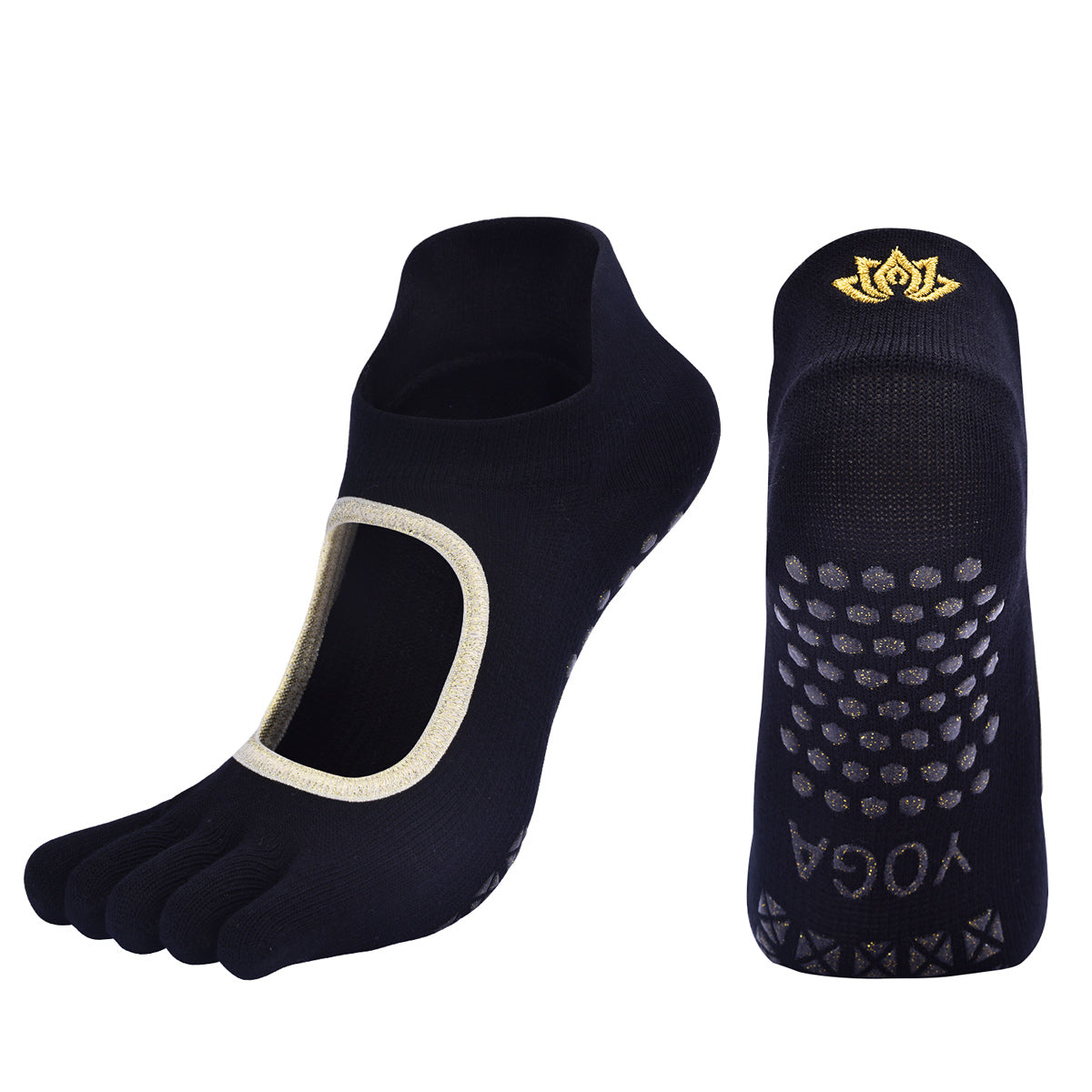 【Yoga Socks】V3黑金-女士五指瑜伽普拉提运动袜