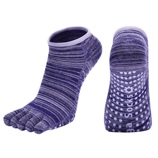 【Yoga Socks】G7紫色-女士段色五指瑜伽普拉提运动袜