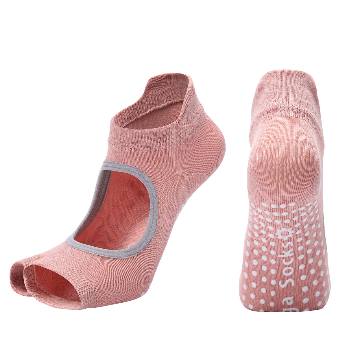 【Yoga Socks】J5粉色-女士二指瑜伽普拉提运动袜
