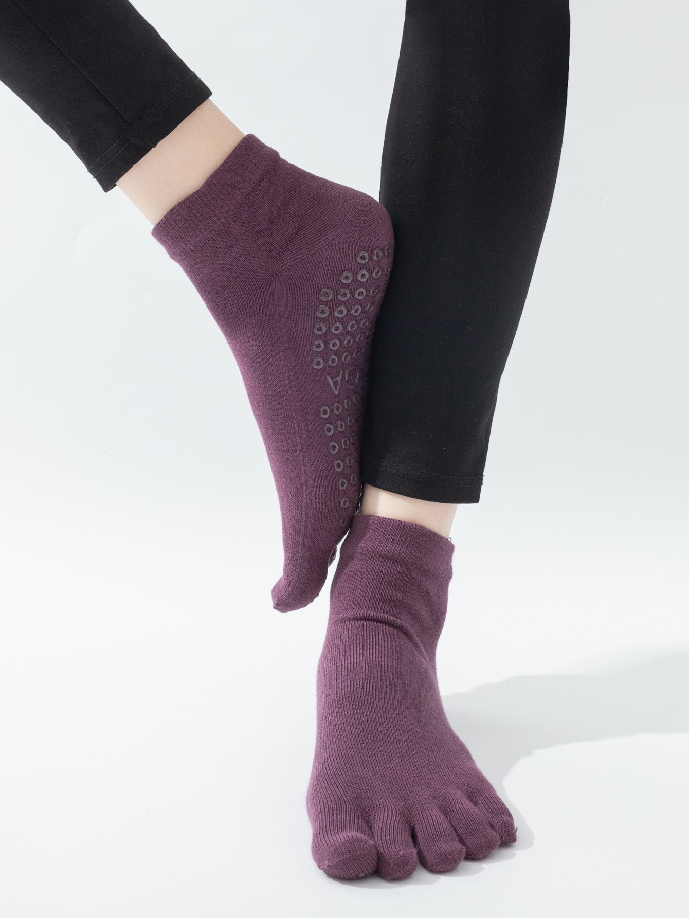 【Yoga Socks】G2紫红-女士五指瑜伽普拉提运动袜