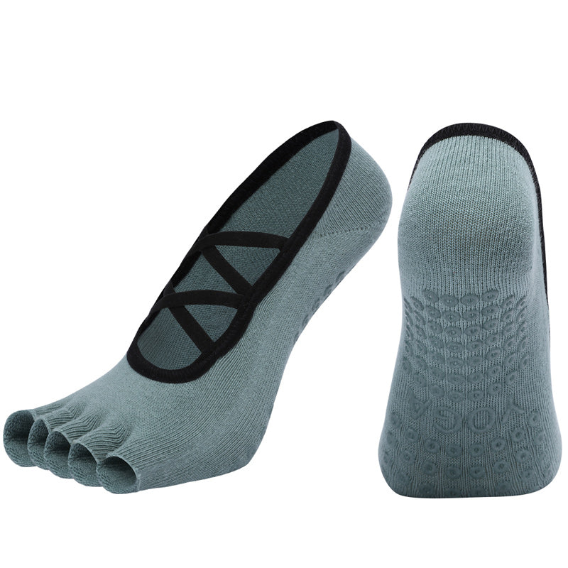 【Yoga Socks】T3孔雀绿-女士半趾瑜伽普拉提运动袜