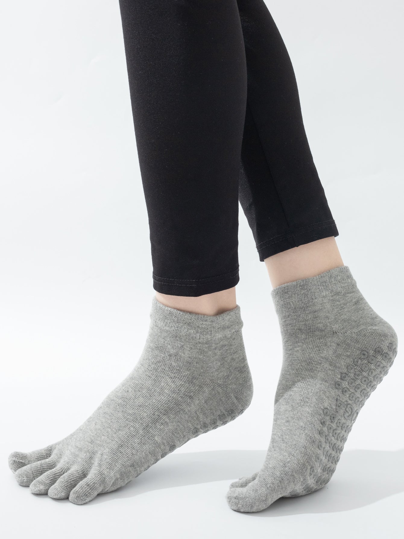 【Yoga Socks】G2浅麻灰-女士五指瑜伽普拉提运动袜