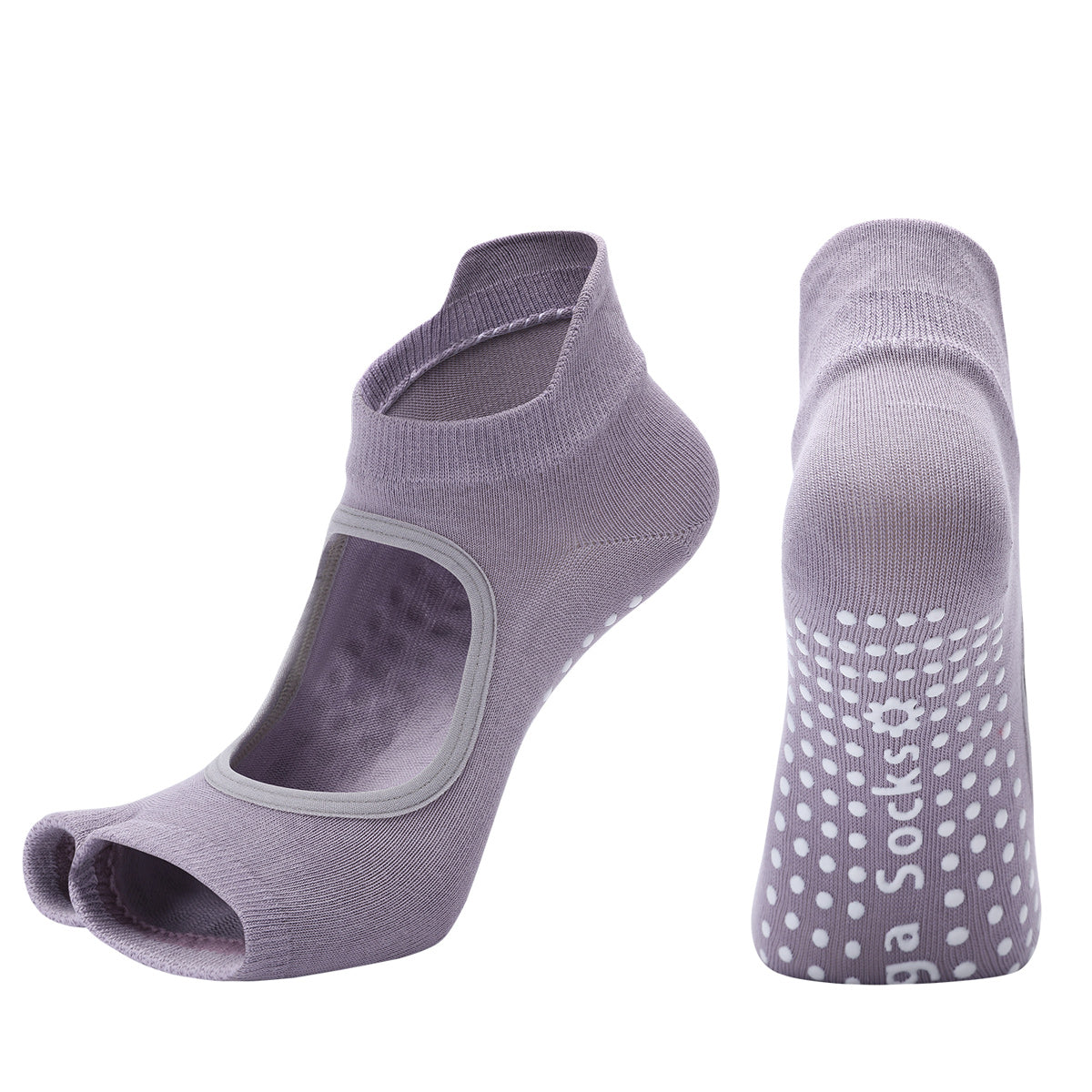 【Yoga Socks】J5紫色-女士二指瑜伽普拉提运动袜