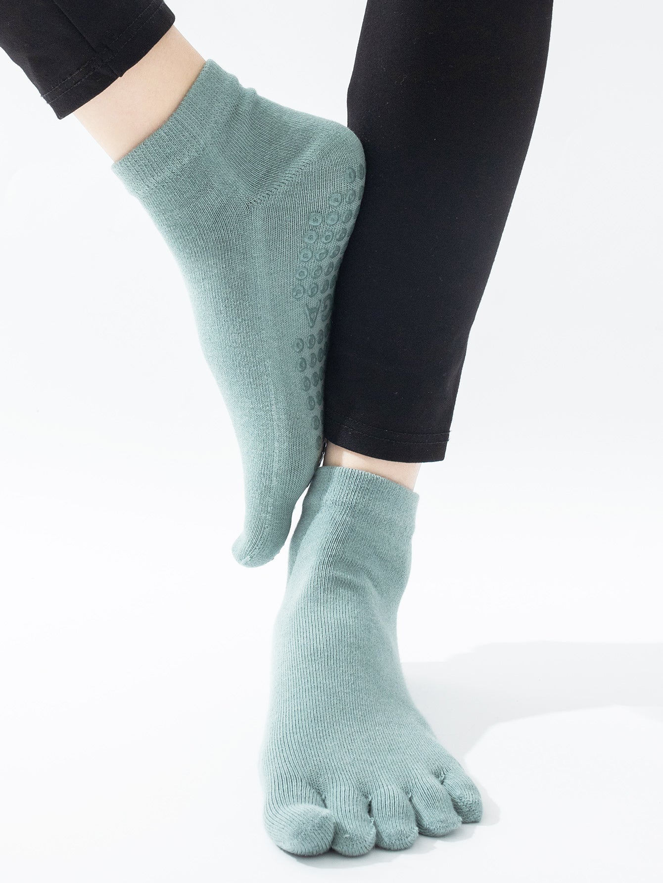 【Yoga Socks】G2孔雀绿-女士五指瑜伽普拉提运动袜