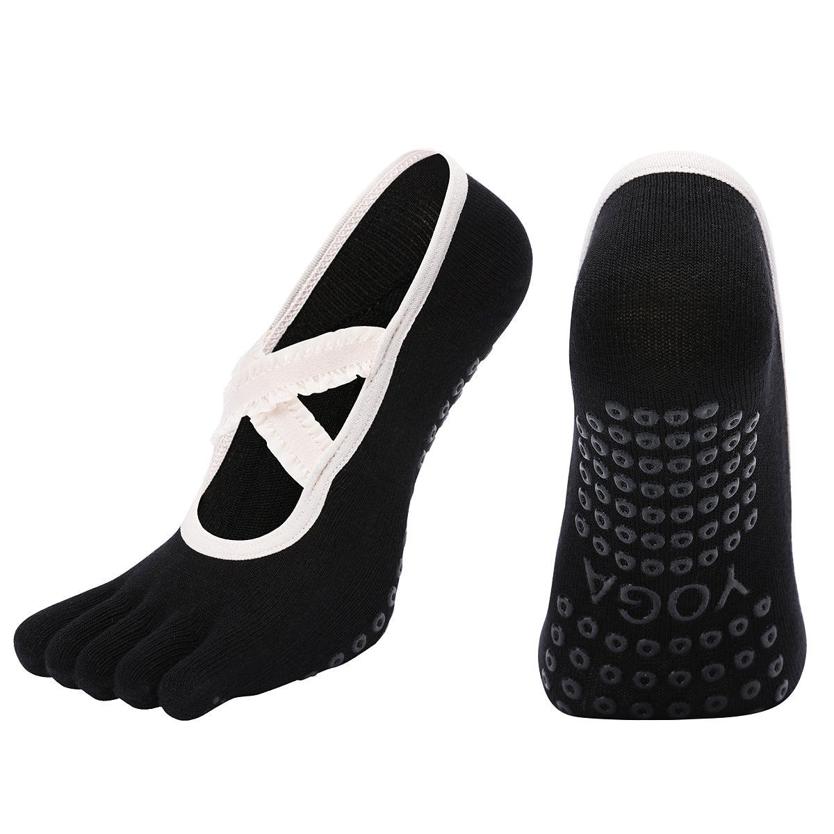 TAZK Women's Five-Finger Sports Socks W7 Black