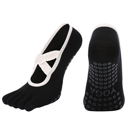 TAZK Women's Five-Finger Sports Socks W7 Black