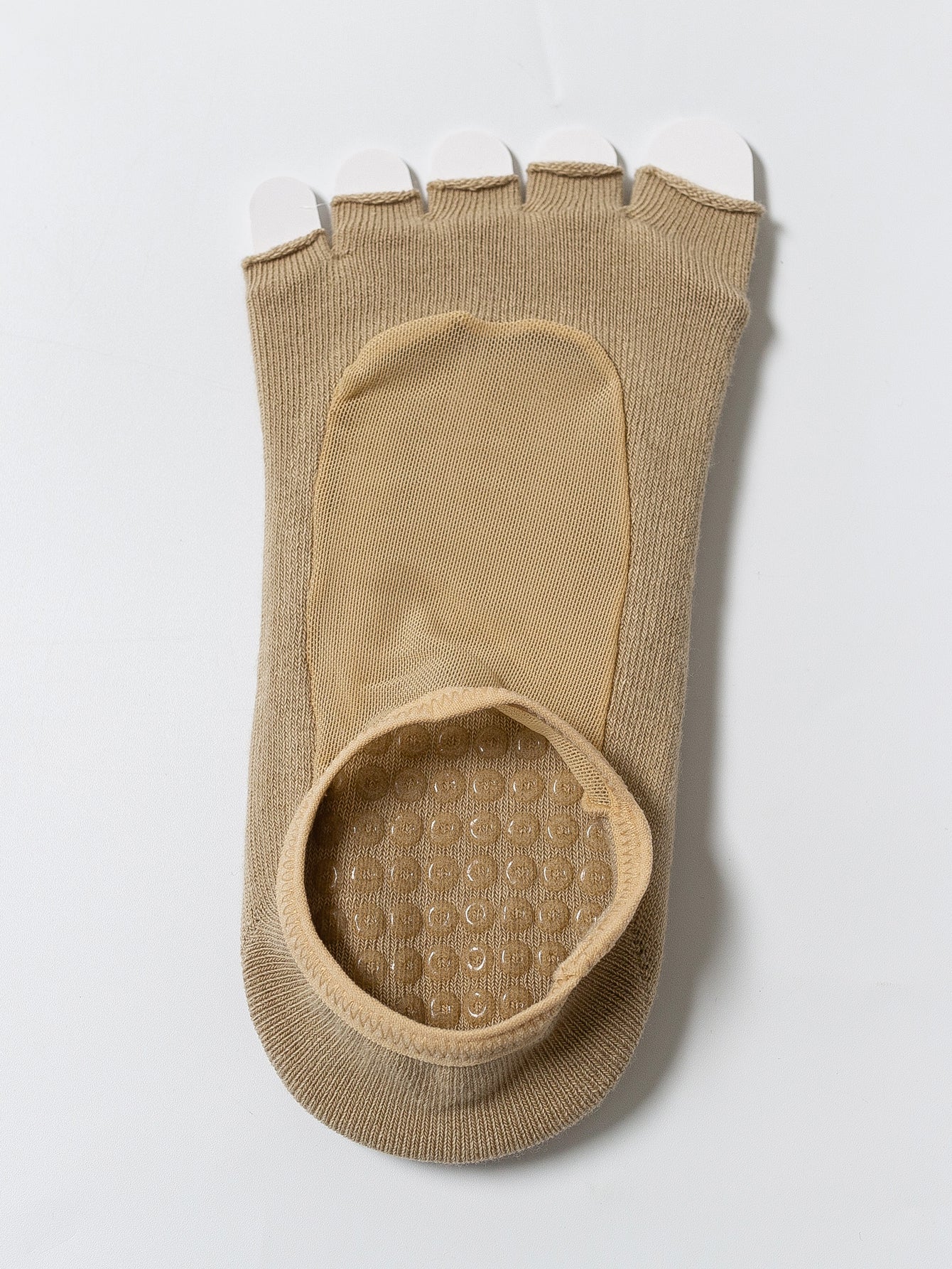 【Yoga Socks】T5米色-女士网纱半趾瑜伽普拉提运动袜